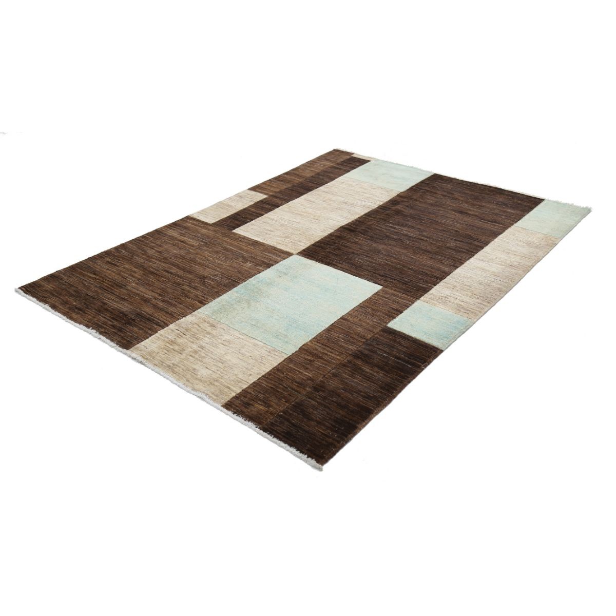 Modcar 6x8 Handmade Double Knotted Washable Wool Rug - Colorful