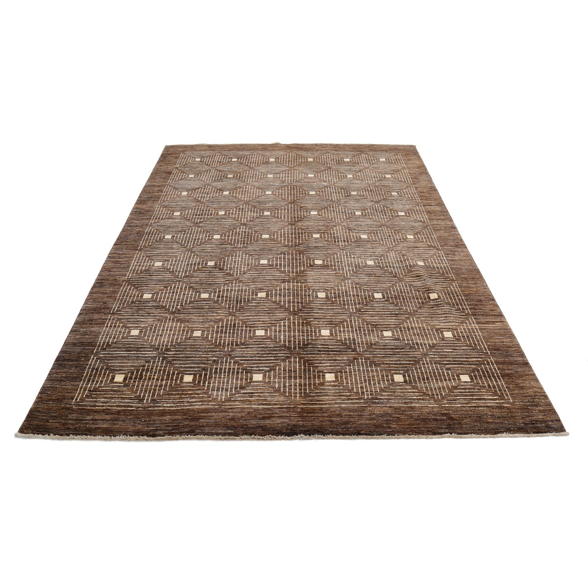 Modcar 6x8 Handmade Double Knotted Washable Wool Rug - Colorful