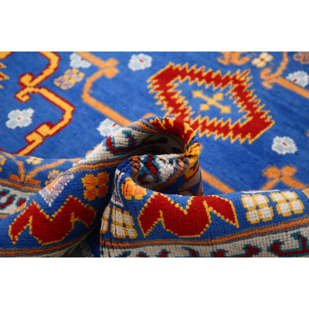 Revival 6x8 Handmade Double Knotted Washable Wool Rug - Colorful