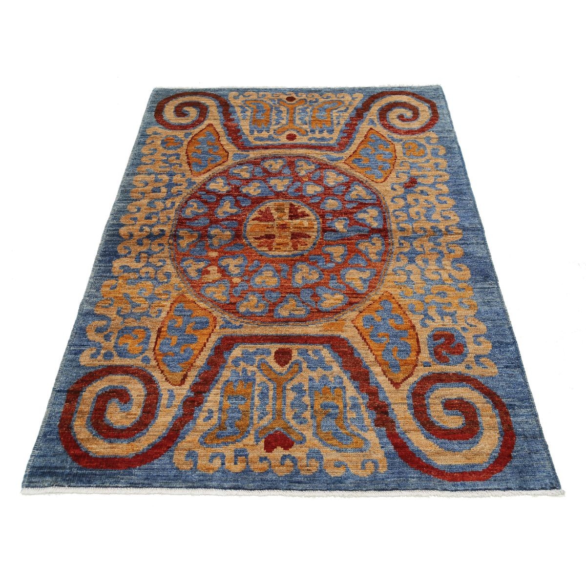 Revival 4x6 Handmade Double Knotted Washable Wool Rug - Colorful