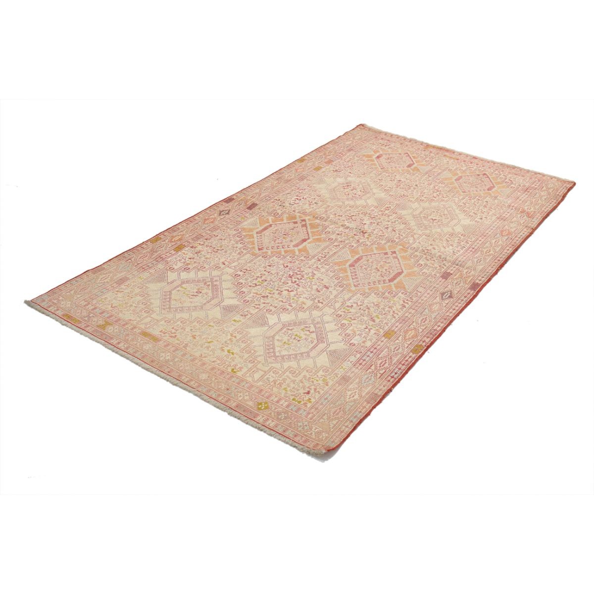 Silki 4x7 Hand Woven Washable Silk Rug - Colorful