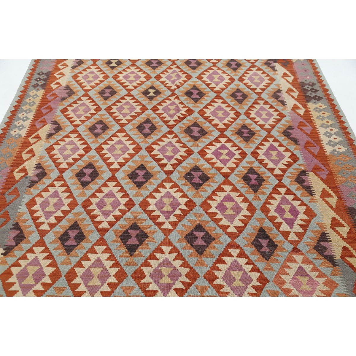 Kafkaas 6x10 Hand Woven Washable Wool Rug - Colorful