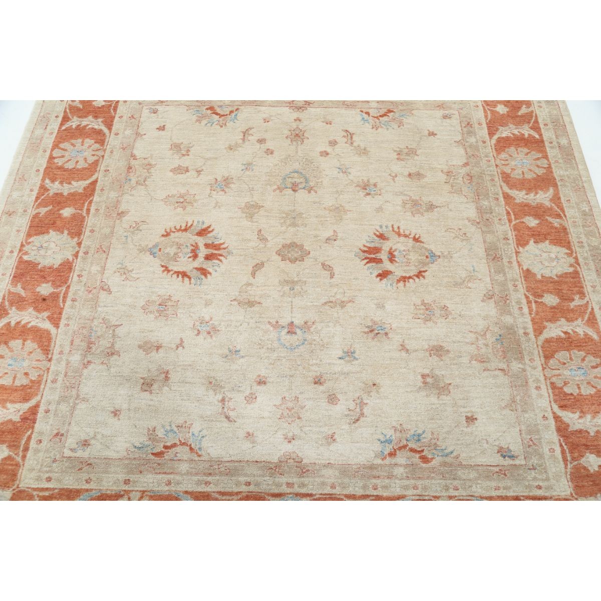 Ziegler 6x6 Handmade Double Knotted Washable Wool Rug - Colorful - Square