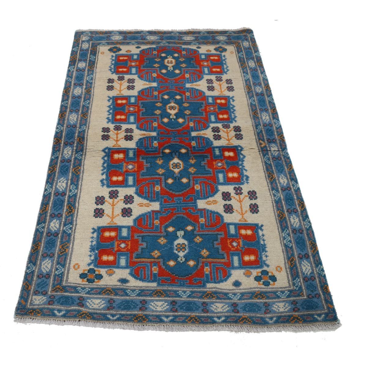 Revival 3x5 Handmade Double Knotted Washable Wool Rug - Colorful
