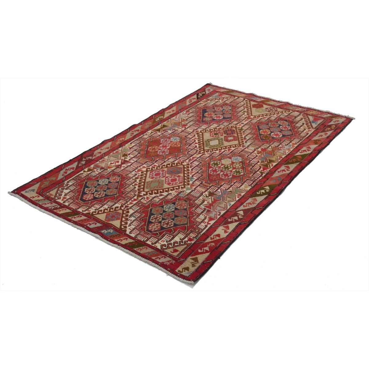 Silki 4x7 Hand Woven Washable Silk Rug - Colorful
