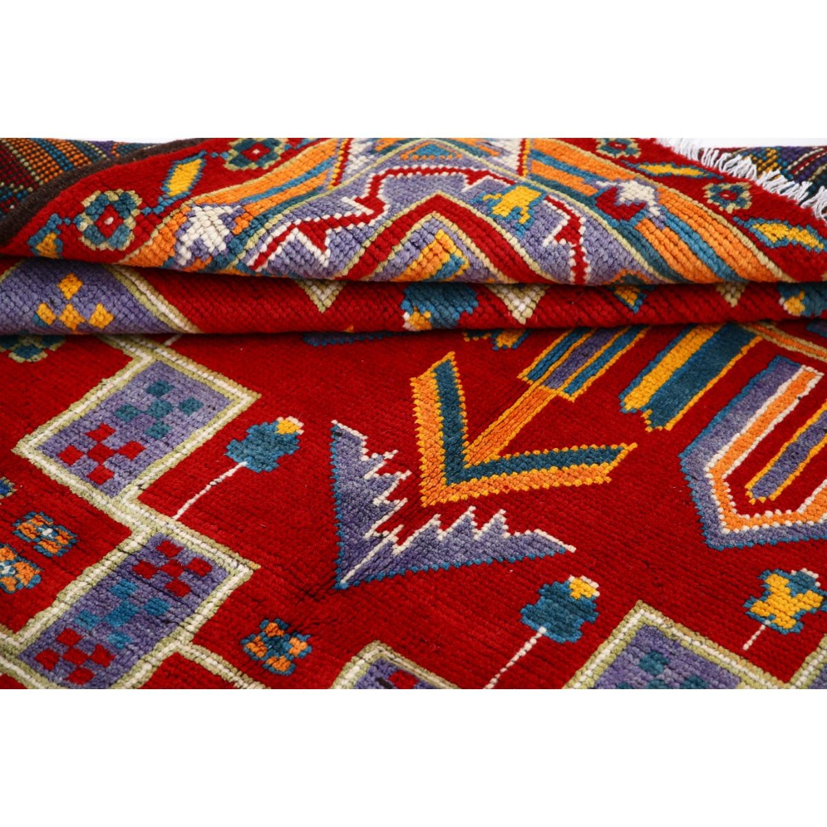 Revival 6x8 Handmade Double Knotted Washable Wool Rug - Colorful