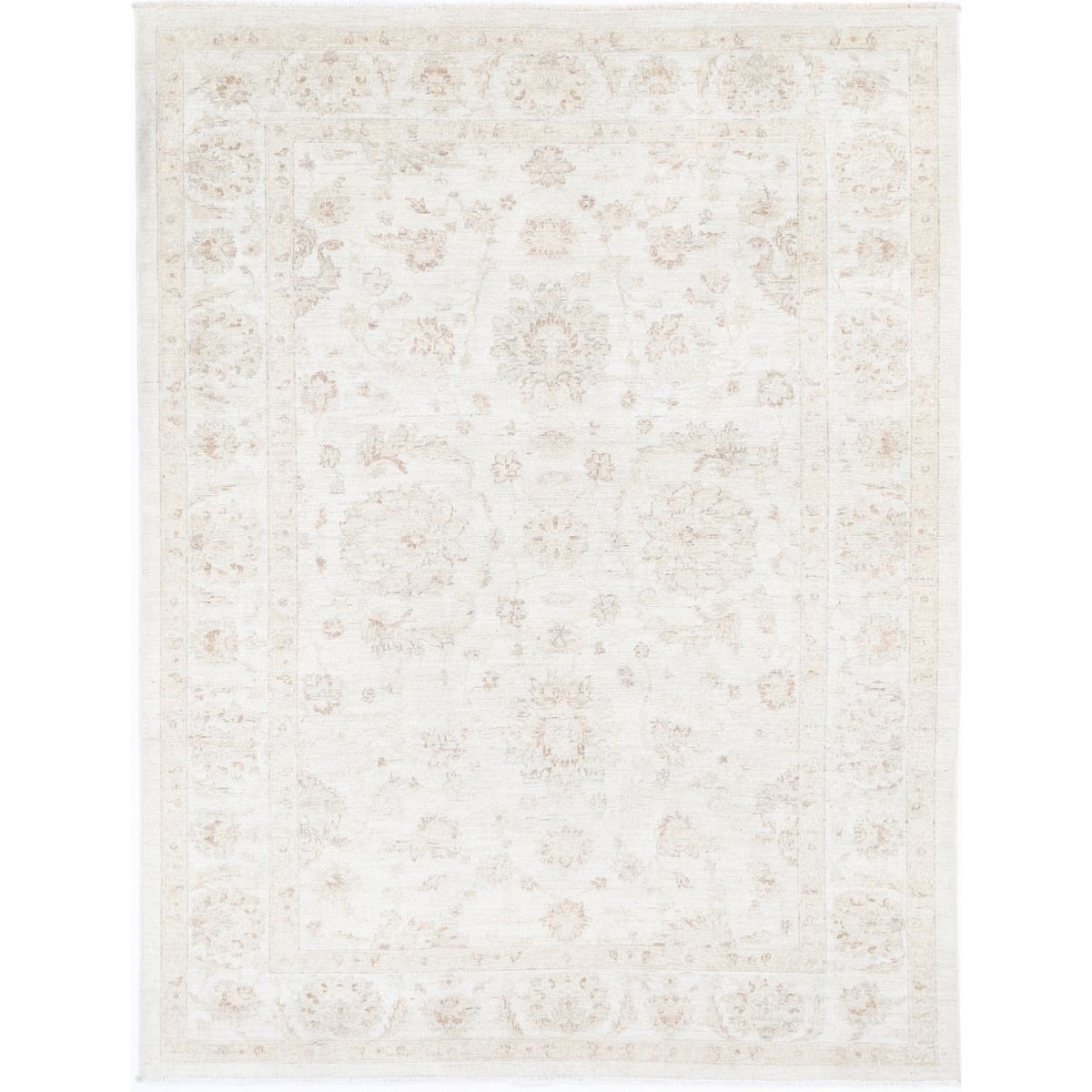 Serenity 6x7 Handmade Double Knotted Washable Wool Rug - Soft Hues