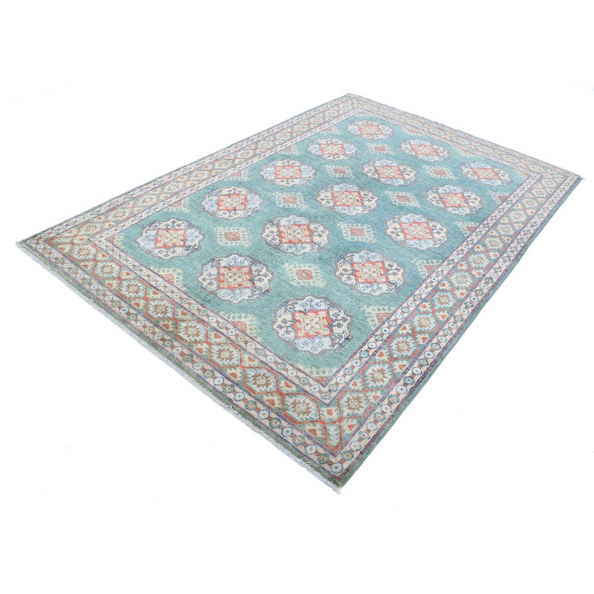 Revival 6x8 Handmade Double Knotted Washable Wool Rug - Colorful