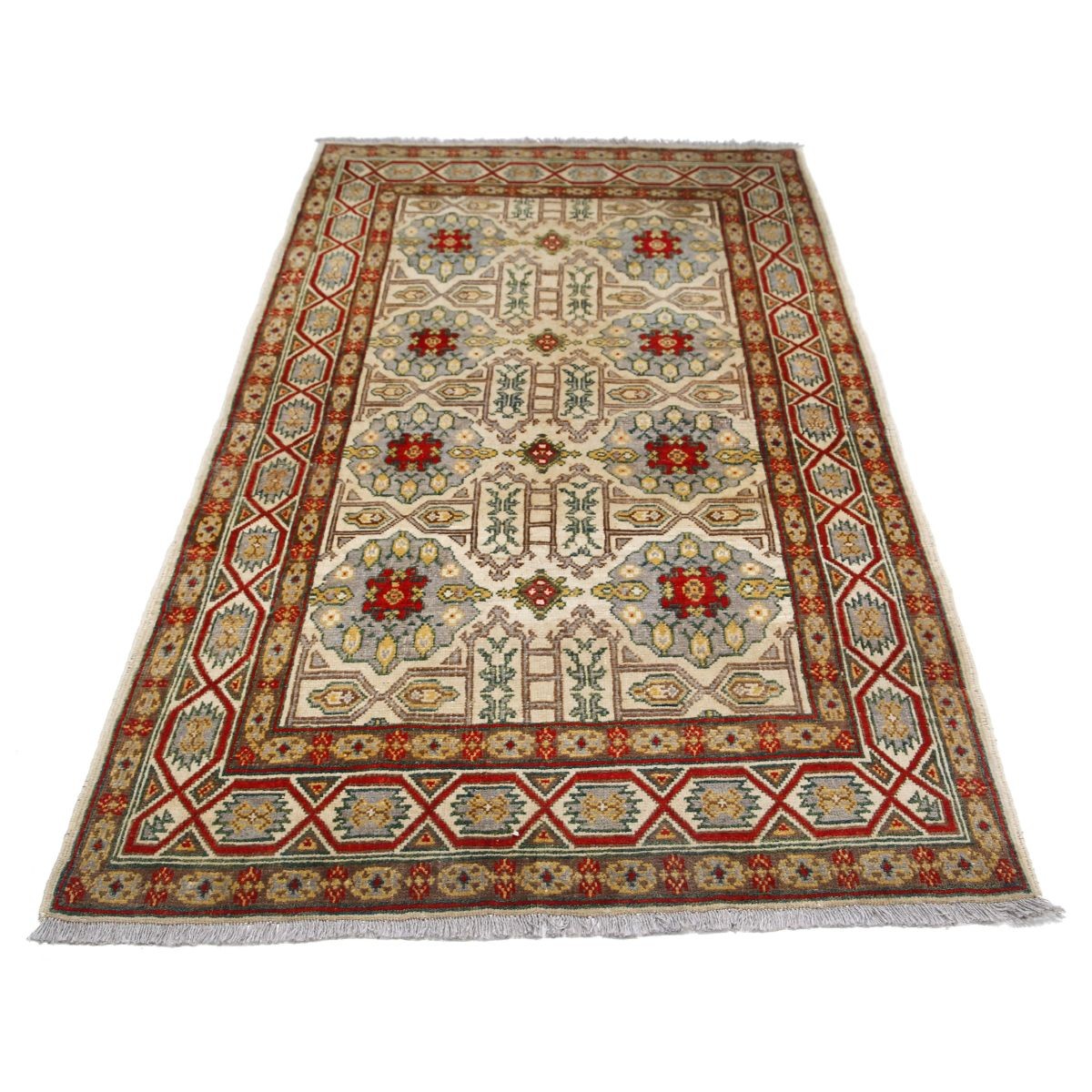Revival 4x7 Handmade Double Knotted Washable Wool Rug - Colorful