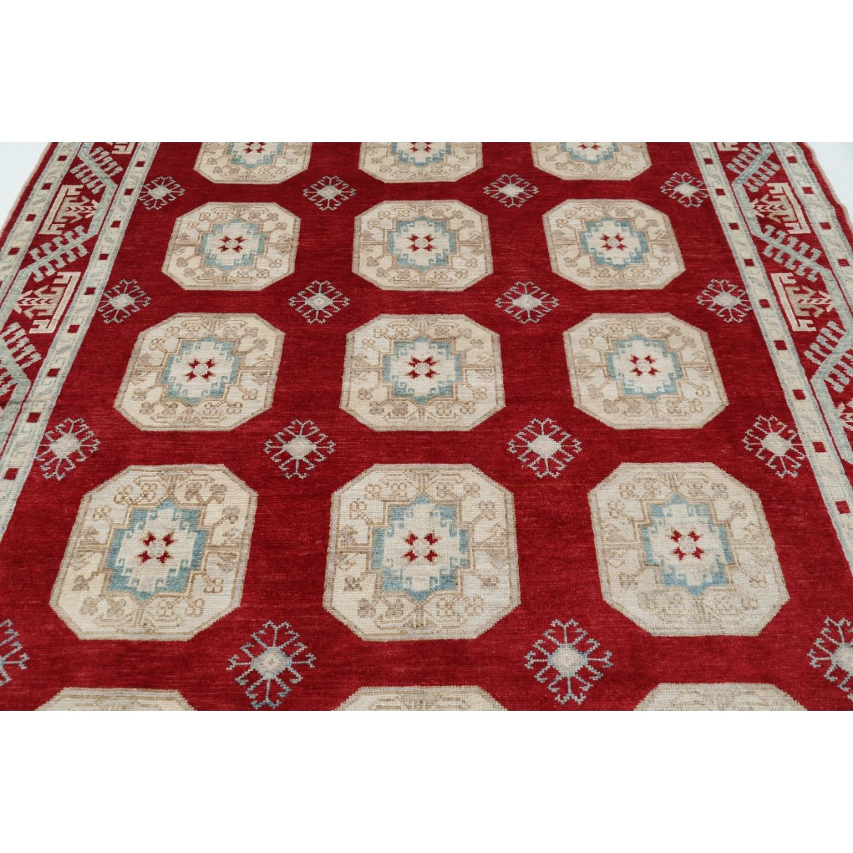 Revival 7x11 Handmade Double Knotted Washable Wool Rug - Colorful