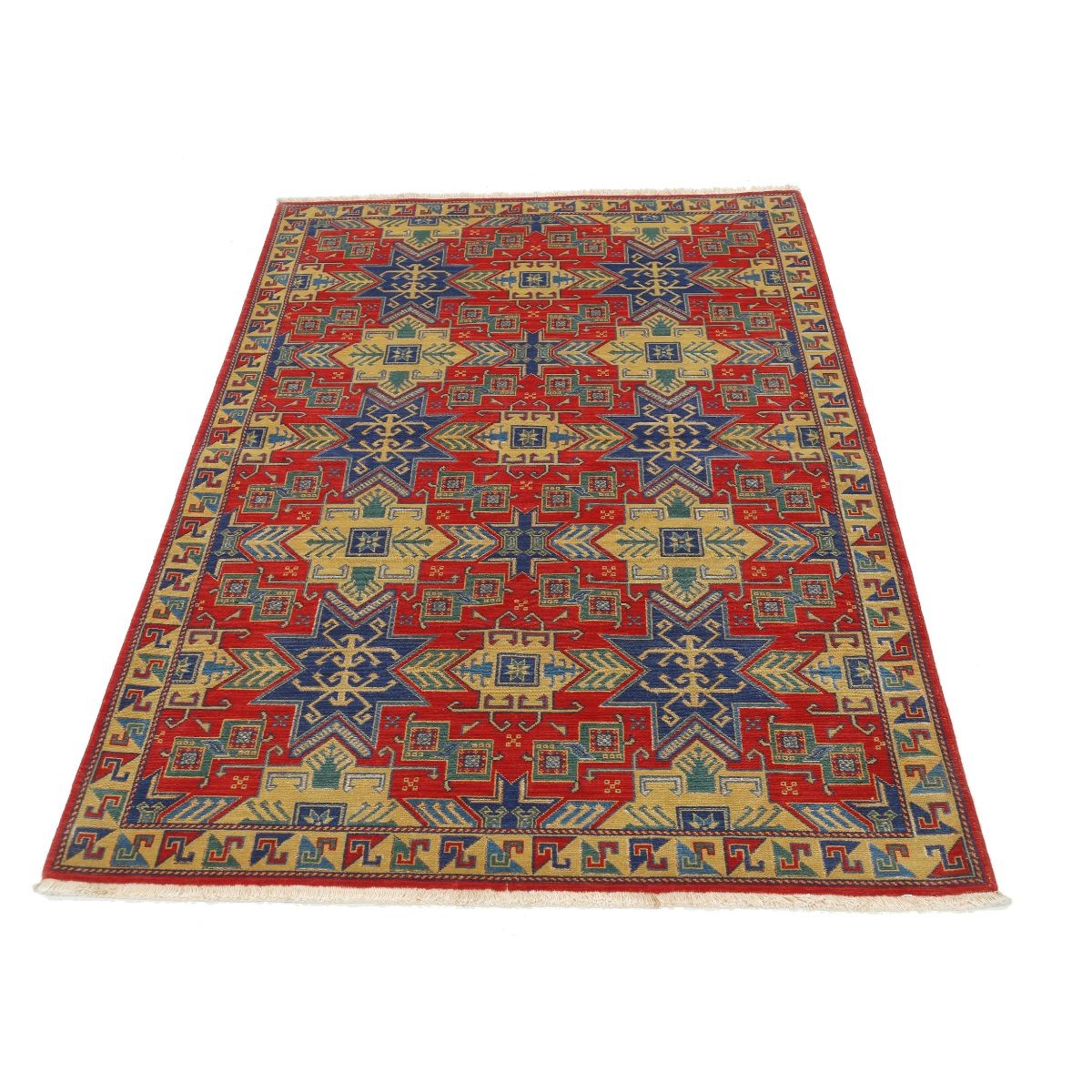 Gulshan 4x6 Machine-Made Washable Wool Rug - Colorful
