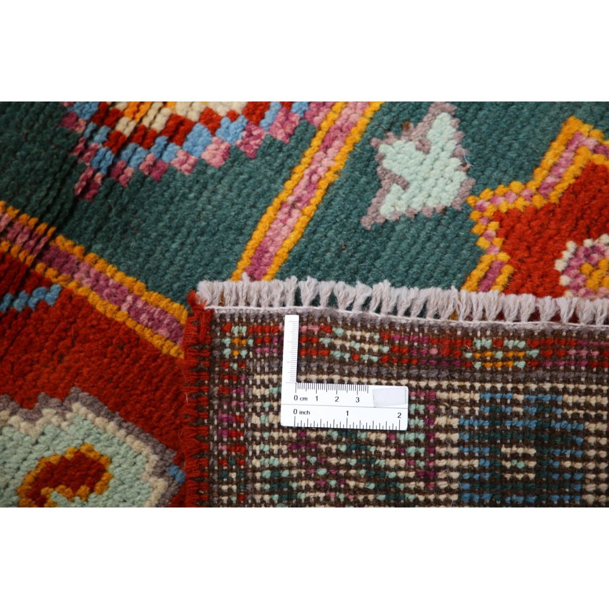Revival 3x4 Handmade Double Knotted Washable Wool Rug - Colorful