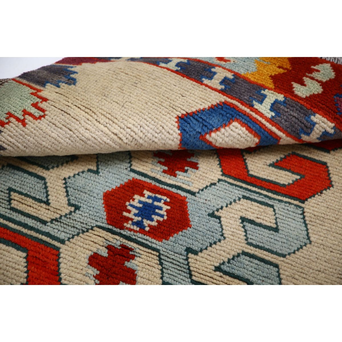 Revival 3x5 Handmade Double Knotted Washable Wool Rug - Colorful
