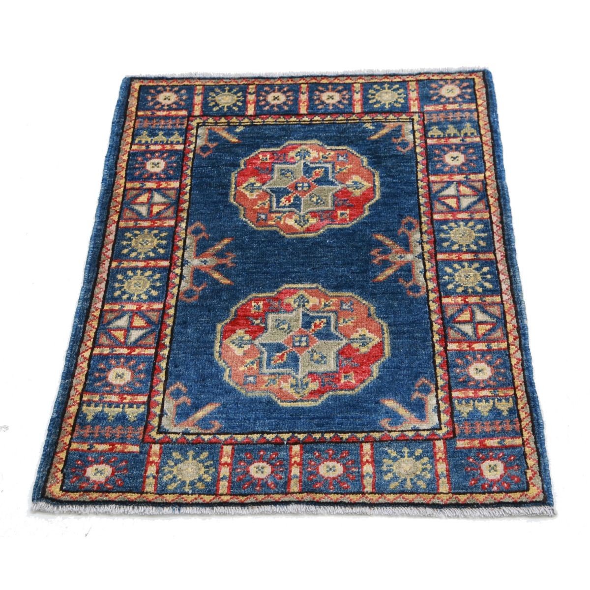Revival 2x3 Handmade Double Knotted Washable Wool Rug - Colorful