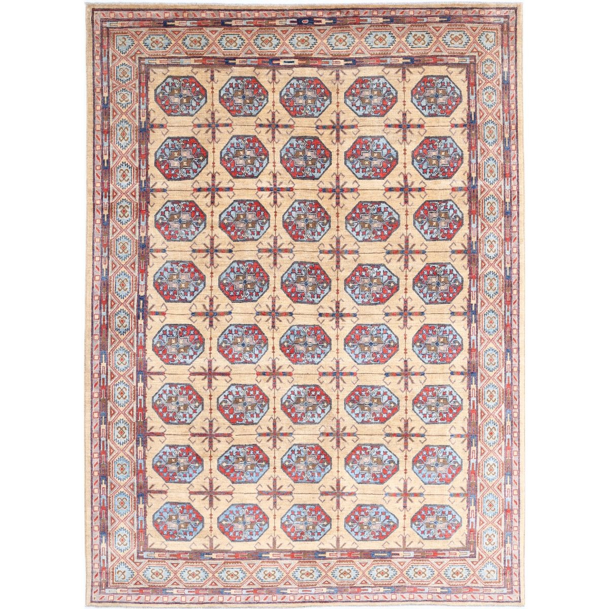 Revival 8x11 Handmade Double Knotted Washable Wool Rug - Colorful