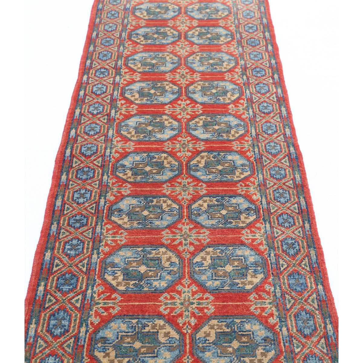 Revival 3x8 Handmade Double Knotted Washable Wool Runner - Colorful