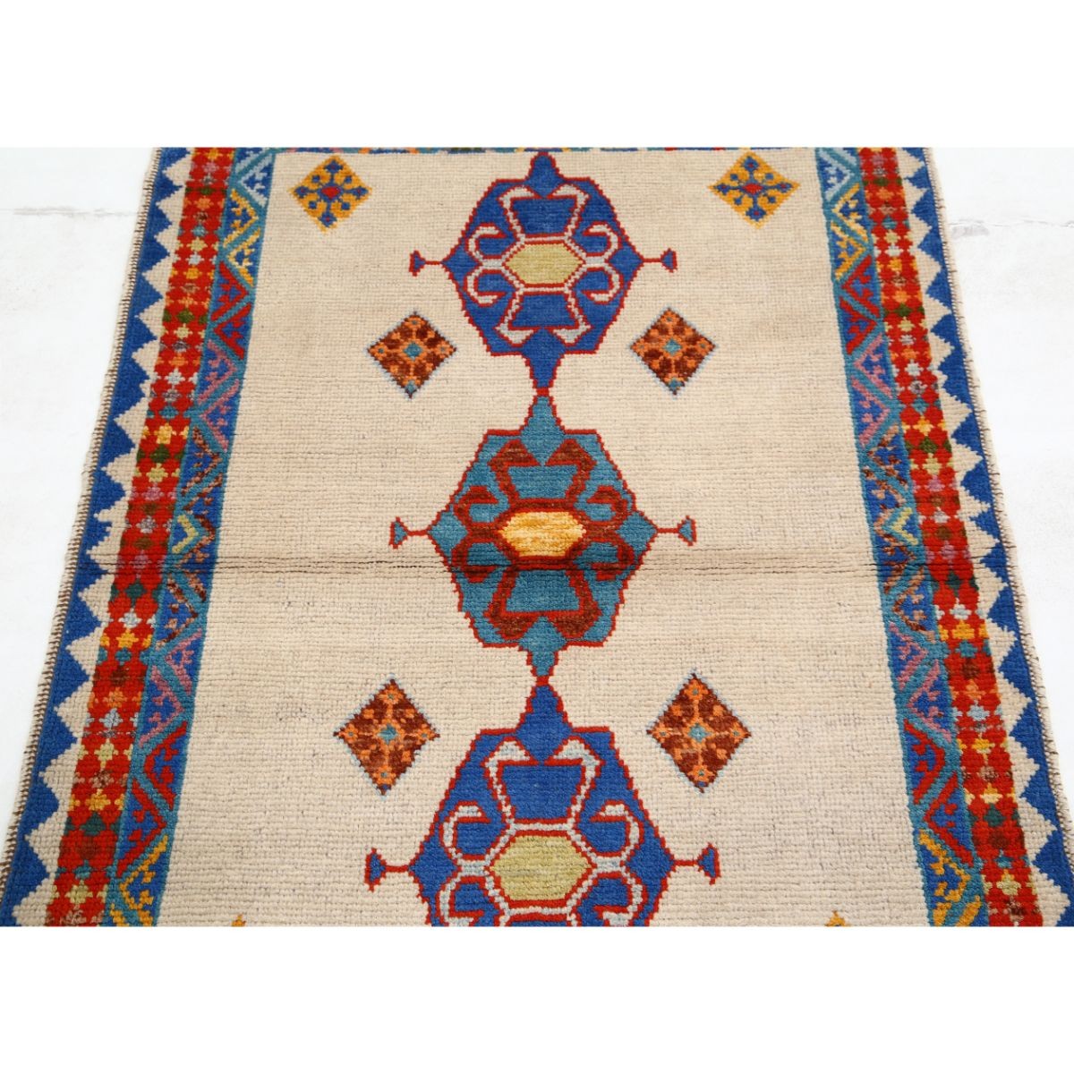 Revival 3x5 Handmade Double Knotted Washable Wool Rug - Colorful