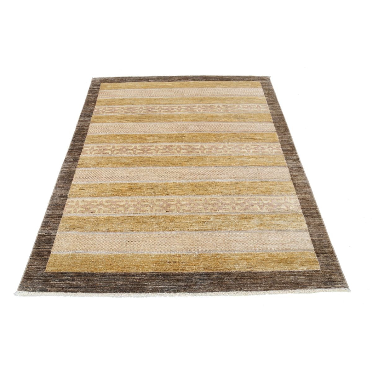 Modcar 5x6 Handmade Double Knotted Washable Wool Rug - Colorful