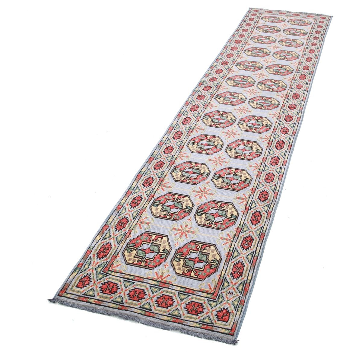 Revival 2x11 Handmade Double Knotted Washable Wool Runner - Colorful