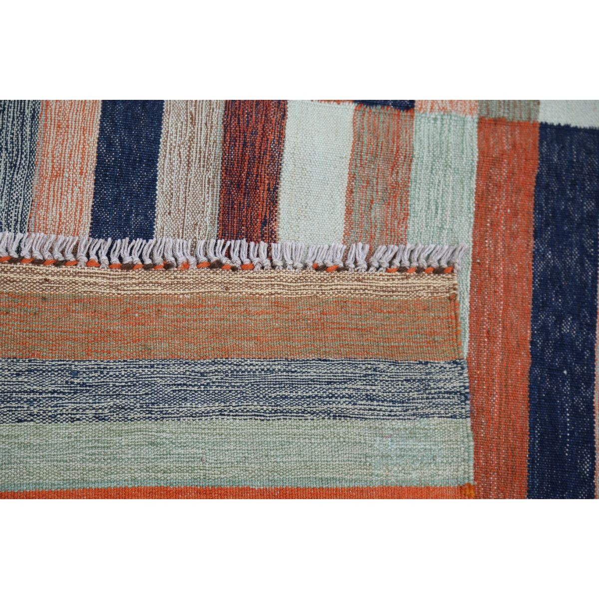 Kafkaas 7x10 Hand Woven Washable Wool Rug - Colorful