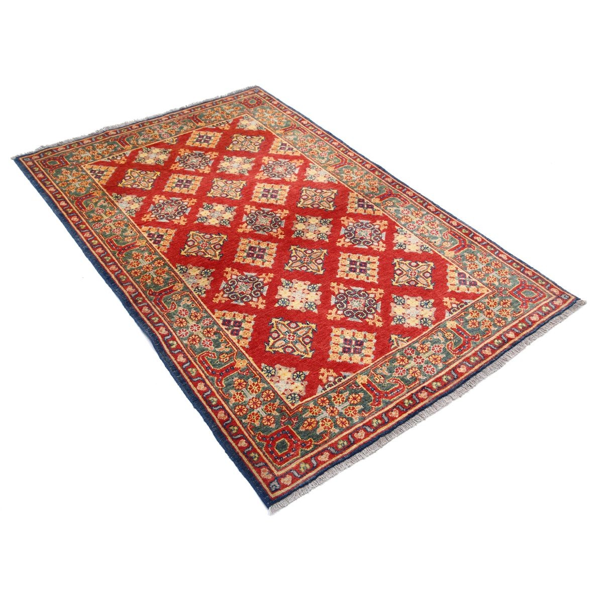Revival 4x6 Handmade Double Knotted Washable Wool Rug - Colorful