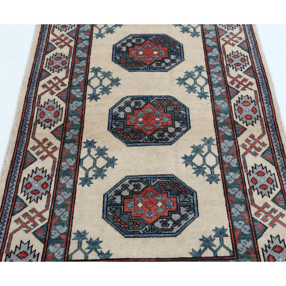 Revival 3x5 Handmade Double Knotted Washable Wool Rug - Colorful