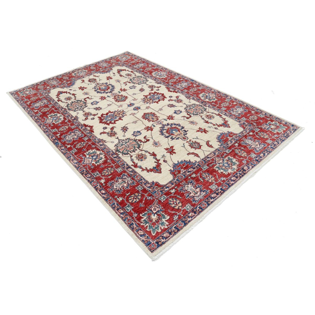 Ziegler 6x9 Handmade Double Knotted Washable Wool Rug - Colorful