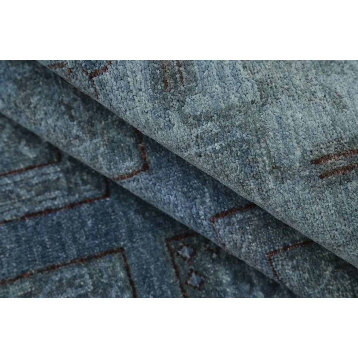 Overdye 6x8 Handmade Double Knotted Washable Wool Rug - Monochormatic