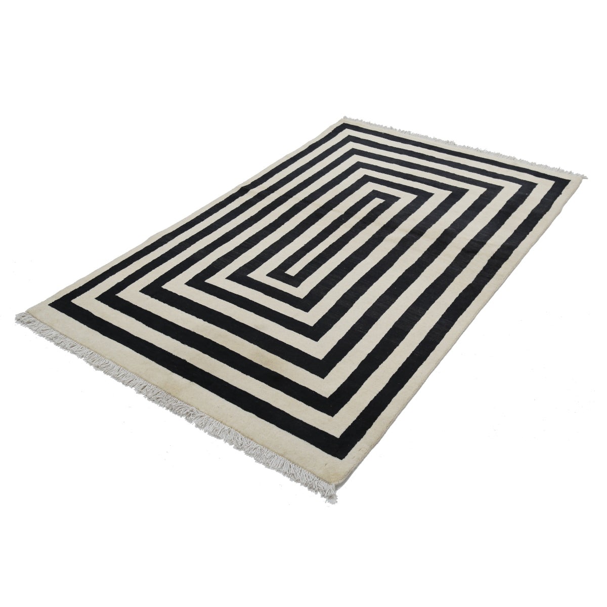 Modcar 4x6 Handmade Double Knotted Washable Wool Rug - Colorful