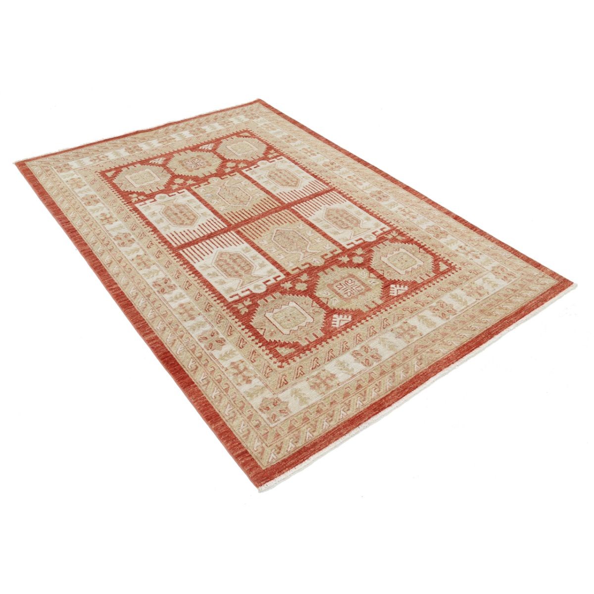 Ziegler 5x7 Handmade Double Knotted Washable Wool Rug - Colorful