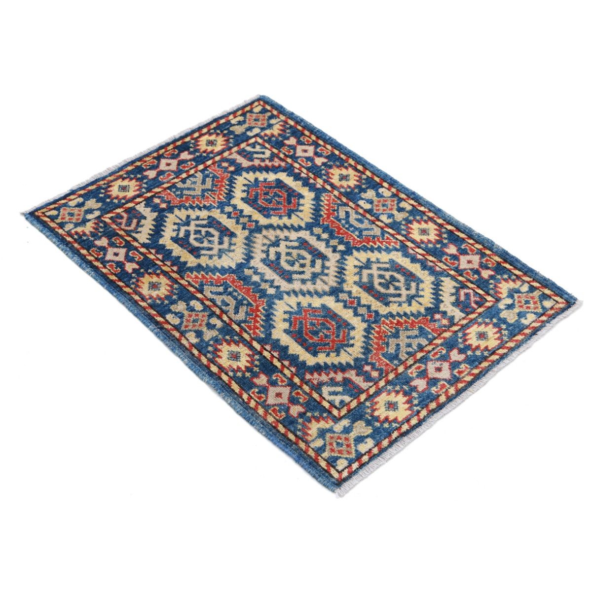 Revival 2x3 Handmade Double Knotted Washable Wool Rug - Colorful