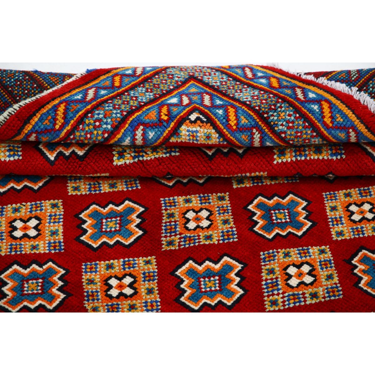 Revival 6x8 Handmade Double Knotted Washable Wool Rug - Colorful