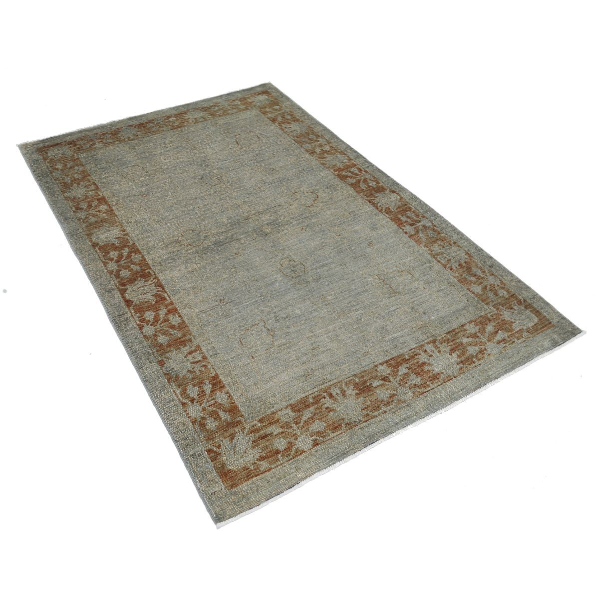Overdye 4x6 Handmade Double Knotted Washable Wool Rug - Monochormatic
