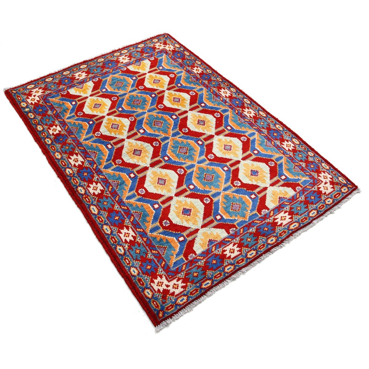 Revival 3x5 Handmade Double Knotted Washable Wool Rug - Colorful