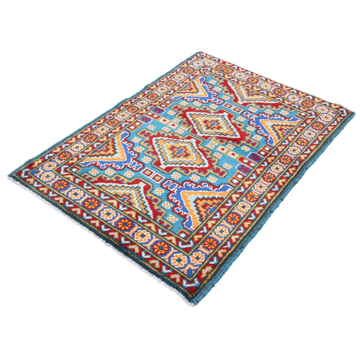 Revival 3x5 Handmade Double Knotted Washable Wool Rug - Colorful