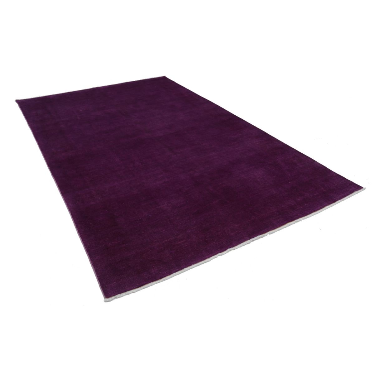Overdye 6x10 Handmade Double Knotted Washable Wool Rug - Monochormatic