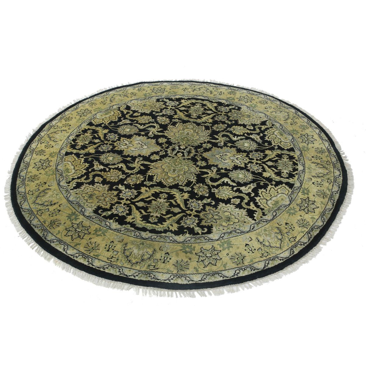 Ziegler 6x6 Handmade Double Knotted Washable Wool Round Rug - Colorful