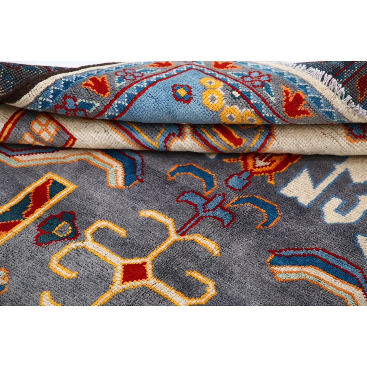 Revival 6x8 Handmade Double Knotted Washable Wool Rug - Colorful