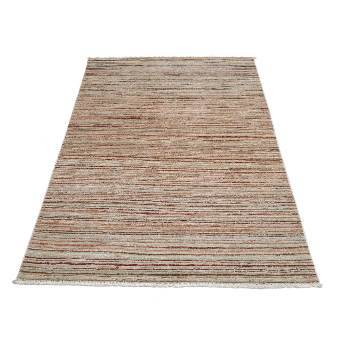 Modcar 4x6 Handmade Double Knotted Washable Wool Rug - Colorful