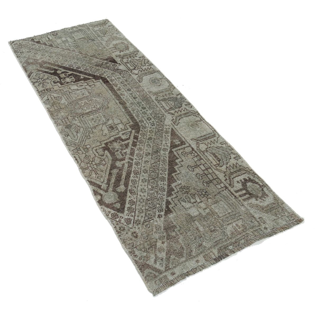 Vintage 2x7 Handmade Double Knotted Washable Wool Runner - Soft Hues