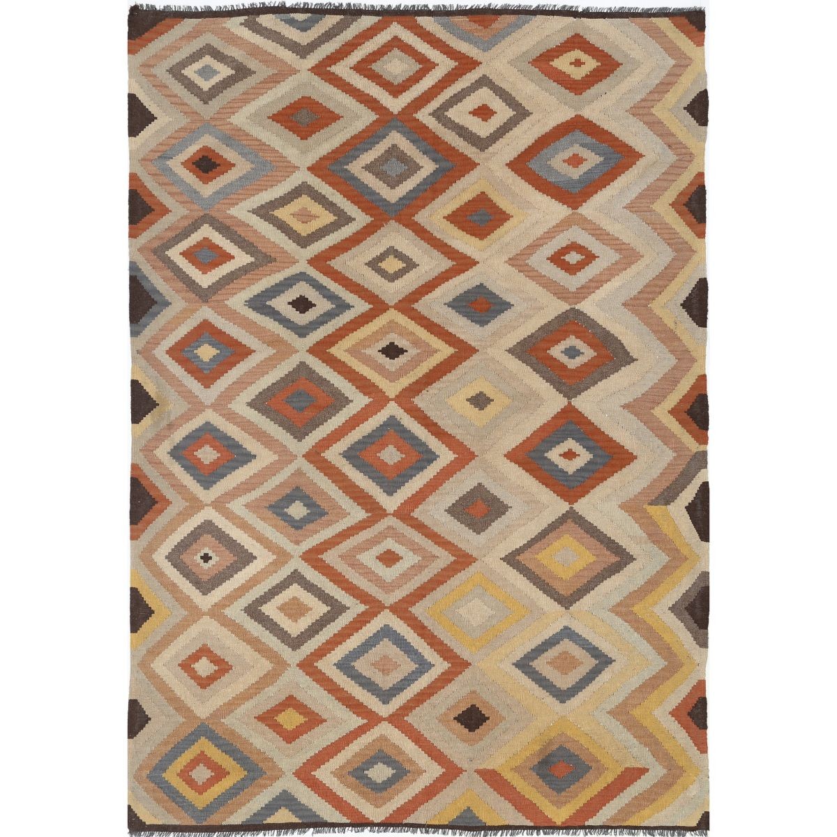 Maimana 7x10 Hand Woven Washable Wool Rug - Colorful