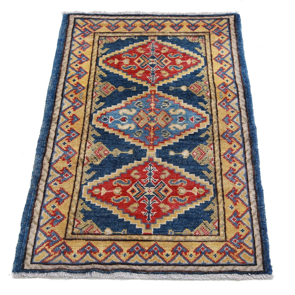 Revival 2x3 Handmade Double Knotted Washable Wool Rug - Colorful