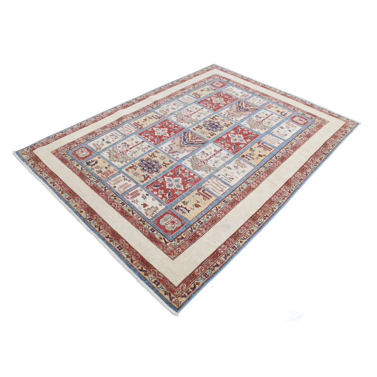 Bakhtiari 6x8 Handmade Double Knotted Washable Wool Rug - Colorful