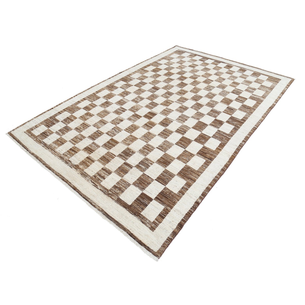 Modcar 6x9 Handmade Double Knotted Washable Wool Rug - Colorful