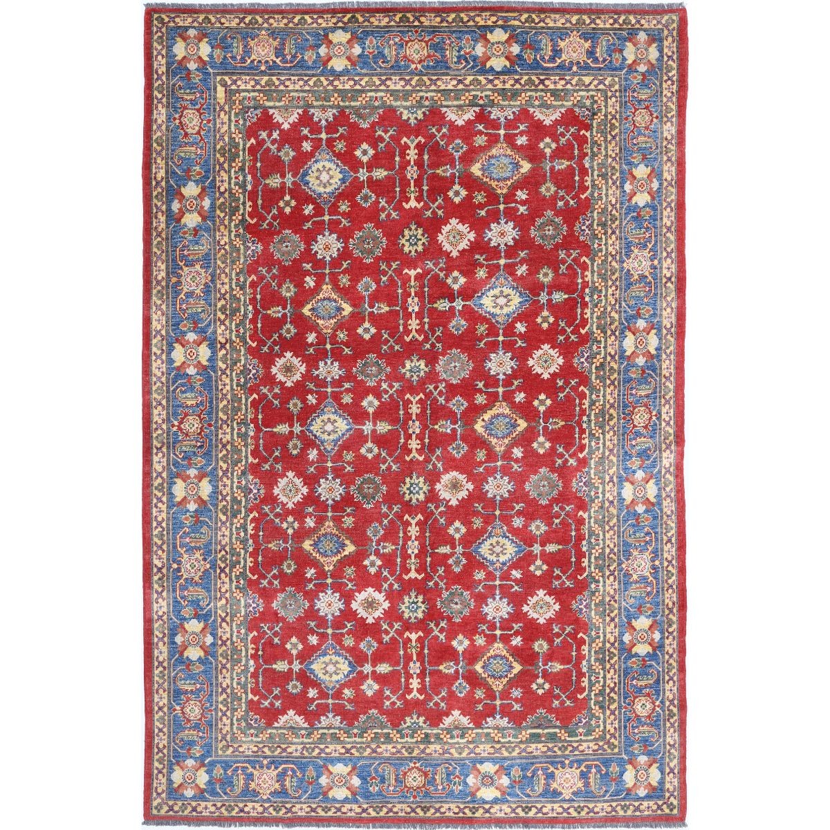 Revival 7x10 Handmade Double Knotted Washable Wool Rug - Colorful