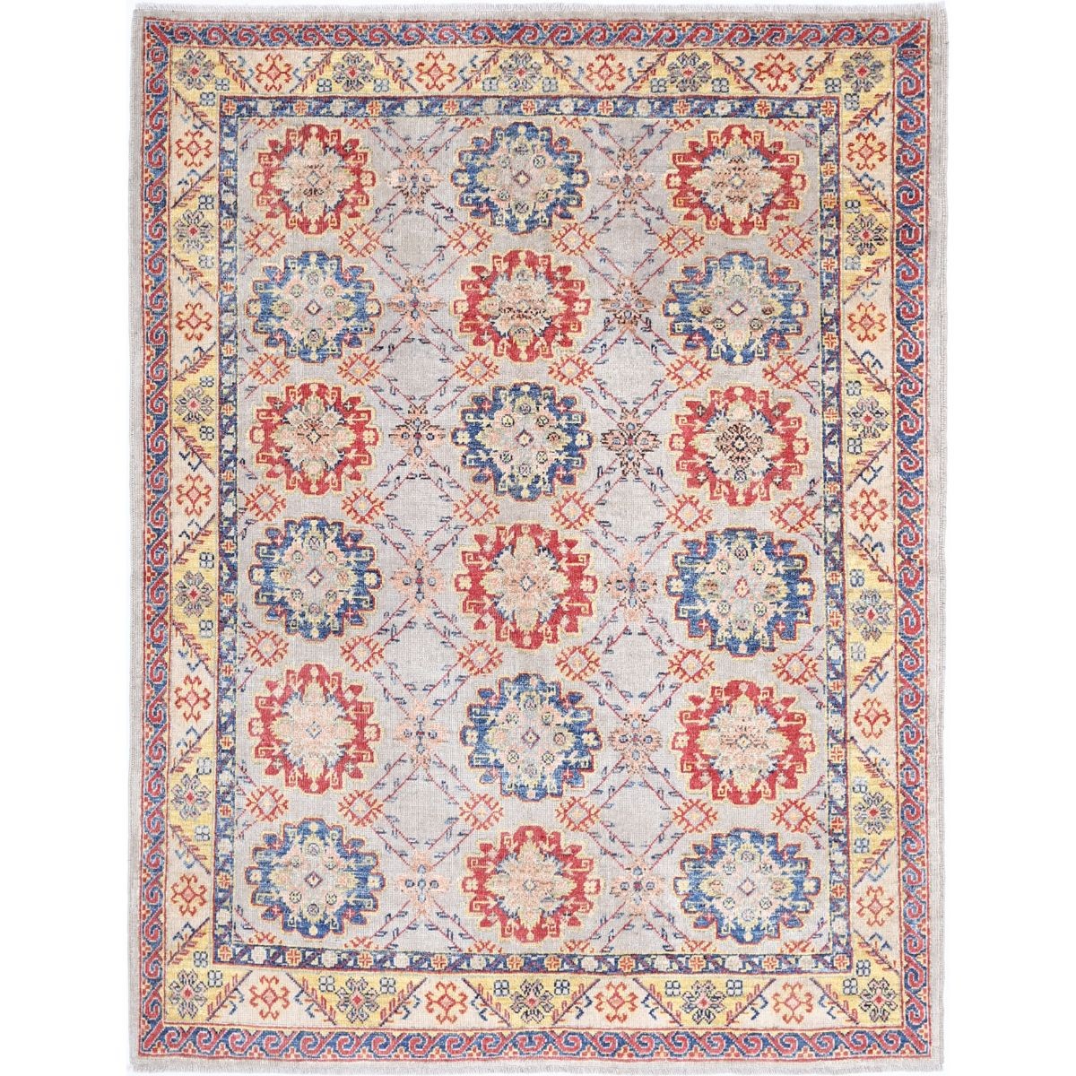 Revival 5x7 Handmade Double Knotted Washable Wool Rug - Colorful