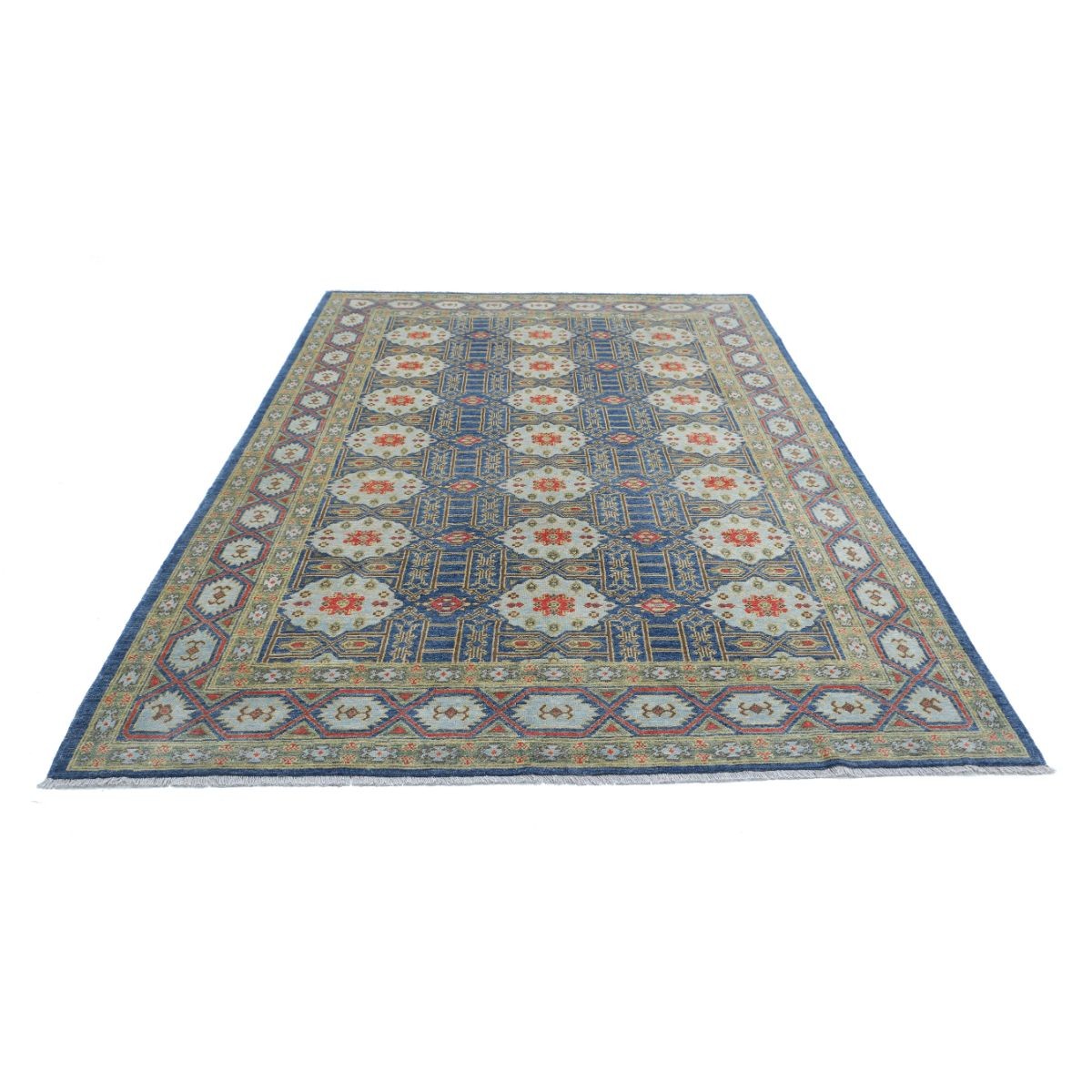 Revival 7x10 Handmade Double Knotted Washable Wool Rug - Colorful