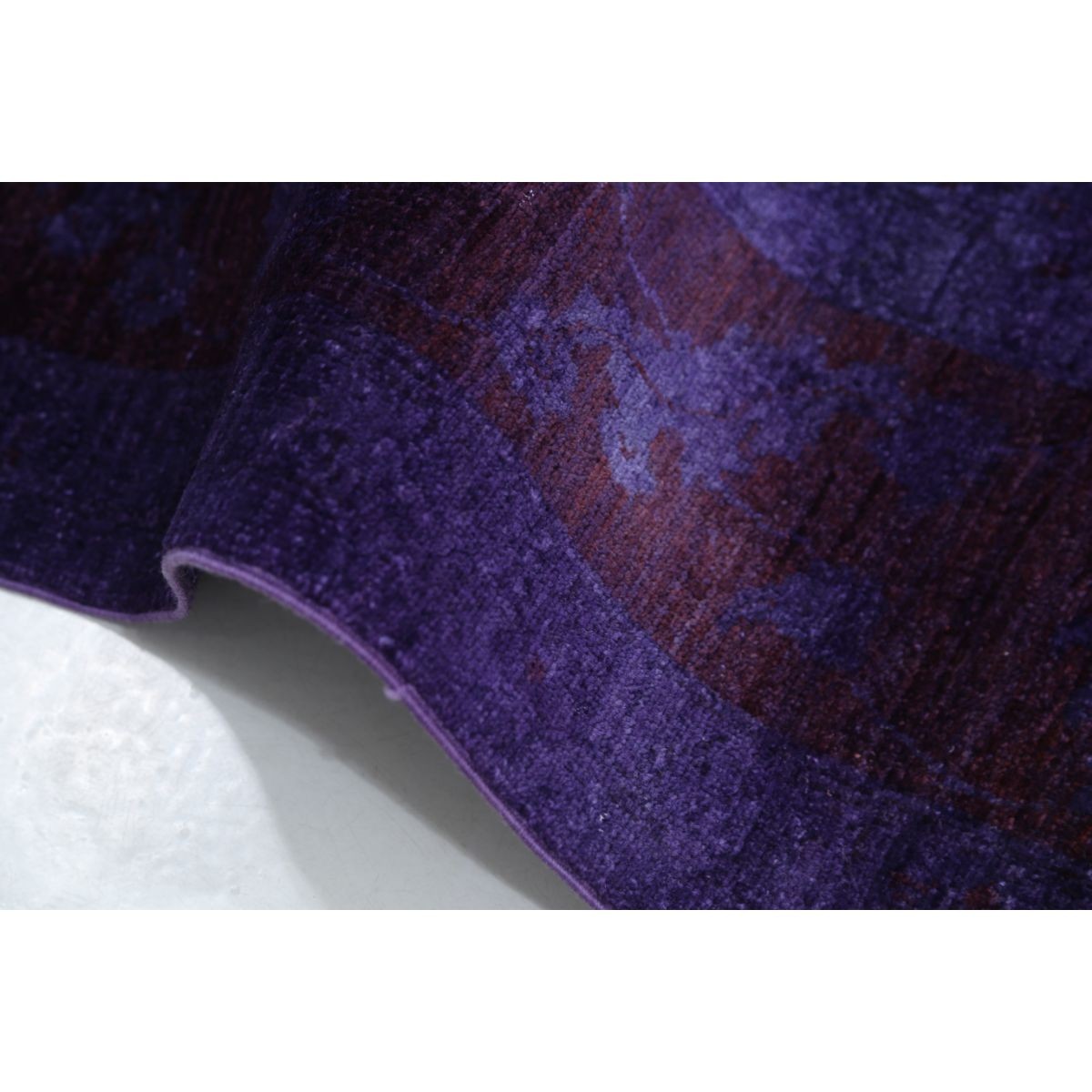 Overdye 7x10 Handmade Double Knotted Washable Wool Rug - Monochormatic