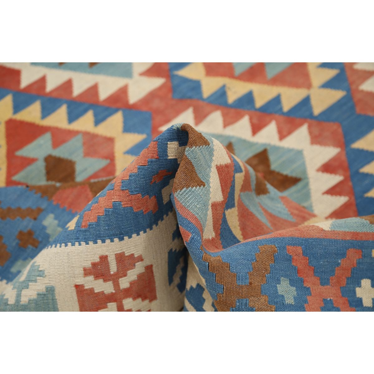 Kafkaas 5x7 Hand Woven Washable Wool Rug - Colorful