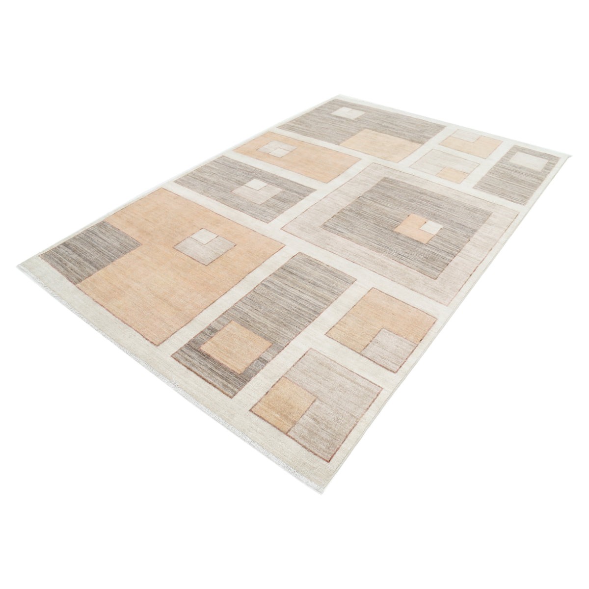 Modcar 6x10 Handmade Double Knotted Washable Wool Rug - Colorful